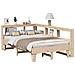 Letto Libreria senza Materasso 120x200cm Legno Massello di Pino - Foto miniatura 2
