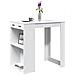 Tavolo da Bar Bianco 102x70x103,5 cm in Truciolato - Foto miniatura 2