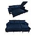 James Divano Letto Angolare A 3 Posti In Velluto Blu - Foto miniatura 9