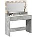 Tavolo da trucco  con luci LED, grigio cemento, 100x41x135 cm - Foto miniatura 3