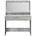 Tavolo da trucco  con luci LED, grigio cemento, 100x41x135 cm - Foto miniatura 4