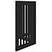Cancello per Cani Pieghevole 3 Pannelli Nero 150cm Legno Pioppo - Foto miniatura 5