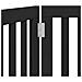 Cancello per Cani Pieghevole 3 Pannelli Nero 150cm Legno Pioppo - Foto miniatura 8