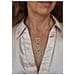 Collana A Triplo Cuore Con Lunghezza Della Goccia Di 40 Cm, Placcata Argento - Foto miniatura 3