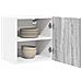 Armadio pensile Riga Grigio Sonoma e Bianco 40 x 31 x 40 cm - Foto miniatura 3