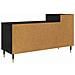Mobile TV Rovere Nero 100 x 35 x 55 cm Legno multistrato - Foto miniatura 8