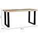 Tavolo Da Pranzo Rettangolare Con Piano In Mango Naturale E Gambe 160x80x76 - Foto miniatura 4