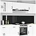 Rivestimento da Cucina 2 pcs Nero 110 x 50 cm vetro temperato - Foto miniatura 2