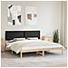 Letto con Testiera Rivestita Nero 200 x 200 cm - Foto miniatura 2