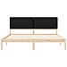 Letto con Testiera Rivestita Nero 200 x 200 cm - Foto miniatura 5