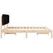 Letto con Testiera Rivestita Nero 200 x 200 cm - Foto miniatura 6