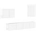 Set di Mobiletto da TV a Parete 4 pcs Bianco Lucido - Foto miniatura 1