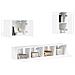 Set di Mobiletto da TV a Parete 4 pcs Bianco Lucido - Foto miniatura 3