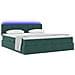 Letto con luci a strisce a LED Verde Scuro 200 x 200 cm Velluto - Foto miniatura 3