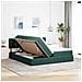 Letto con luci a strisce a LED Verde Scuro 200 x 200 cm Velluto - Foto miniatura 5