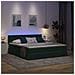 Letto con luci a strisce a LED Verde Scuro 200 x 200 cm Velluto - Foto miniatura 6
