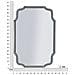 Specchio Da Parete Istanbul Sagomato Con Cornice Specchio Grigio 54x84,5 Cm - Foto miniatura 7