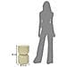 Tavolino Vkh1079-beige-metallo-31x31x46 Cm - Foto miniatura 6
