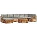 Set divani con cuscino 8 pcs Grigio Naturale e Chiaro - Foto miniatura 1