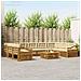 Set divani 10 pcs Naturale e Beige Legno di Acacia Massello - Foto miniatura 2