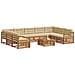 Set divani 10 pcs Naturale e Beige Legno di Acacia Massello - Foto miniatura 3