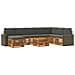 Set di divani da esterno con cuscino 9 pcs Naturale e Antracite - Foto miniatura 1