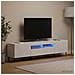 Mobile TV LED a 3 pezzi Bianco Lucido Legno ingegnerizzato - Foto miniatura 4