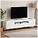 Mobile TV LED a 3 pezzi Bianco Lucido Legno ingegnerizzato - Foto miniatura 9