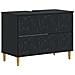 Armadio per Lavabo da Bagno DELFT Nero 82 x 41 x 59 cm - Foto miniatura 1