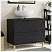 Armadio per Lavabo da Bagno DELFT Nero 82 x 41 x 59 cm - Foto miniatura 2