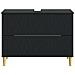 Armadio per Lavabo da Bagno DELFT Nero 82 x 41 x 59 cm - Foto miniatura 4