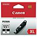 Originale Canon Cli-551bk Xl Nera 6443b001 Per Canon Ip 7250 Mg5450 Mg6350 550xl Capacita' 11ml - Foto miniatura 1