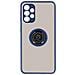 Cover Samsung Galaxy A52 Anello In Metallo Funzione Supporto Blu - Foto miniatura 1