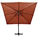 Ombrellone a Sbalzo con Doppia Copertura 300x300 cm Terracotta - Foto miniatura 2