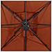 Ombrellone a Sbalzo con Doppia Copertura 300x300 cm Terracotta - Foto miniatura 3