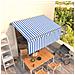 Tenda Sole Retrattile Automatica con Parasole 3x2,5m Blu Bianco - Foto miniatura 4