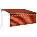 Tenda Sole Retrattile Automatica Parasole 3x2,5marancio Marrone - Foto miniatura 1