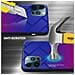 Custodia Compatibile Con Apple Iphone 13 Mini In Viola - Rosso - Coperchio Protettivo Bicolore In Vetro Temperato E Silicone Tpu - Foto miniatura 3