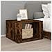 Comodino Rovere Fumo 57x55x36 Cm In Legno Multistrato - Foto miniatura 1