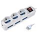 Prolunga 1,5m Multipla 9 Posti Ciabatta Spina 16a - 6 Prese 10 16a + 3 Schuko Bianco - Foto miniatura 2