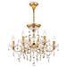 Lampadaro Contemporaneo Sevilla Metallo Oro 6 Luci - Foto miniatura 1