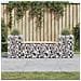 Panca Giardino Design Gabbione 183x41x60,5 cm Massello di Pino - Foto miniatura 1