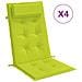 Cuscini Sedia Schienale Alto 4 Pz Verde Chiaro Tessuto Oxford - Foto miniatura 2