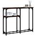 Tavolino Consolle Rovere Fumo 90x22,5x75cm In Legno Multistrato - Foto miniatura 3