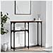 Tavolino Consolle Rovere Fumo 90x22,5x75cm In Legno Multistrato - Foto miniatura 1