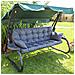 Cuscino Per Altalena Hollywood, Morbido Cuscino Per Seduta, Resistente Cuscino Per Altalena Da Giardino, Cuscino Adatto Per Roulotte, Cuscino Per Panca Con Schienale. Larghezza 140 Cm - Blu Scuro - Foto miniatura 5