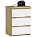 Comodino CL3, 3 cassetti, 40x35x57 cm, Colore Quercia Artisan e Bianco - Foto miniatura 1