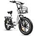 C05 Pro Bicicletta Elettrica - Potenza 350w Batteria 36v13ah Autonomia 35km Freno A Disco Meccanico - Bianco - Foto miniatura 2