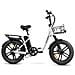 C05 Pro Bicicletta Elettrica - Potenza 350w Batteria 36v13ah Autonomia 35km Freno A Disco Meccanico - Bianco - Foto miniatura 1