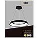 Lampadario Led A Sospensione Regolabile 3 Colori Luce Bianca Calda Naturale 43 W - Foto miniatura 4